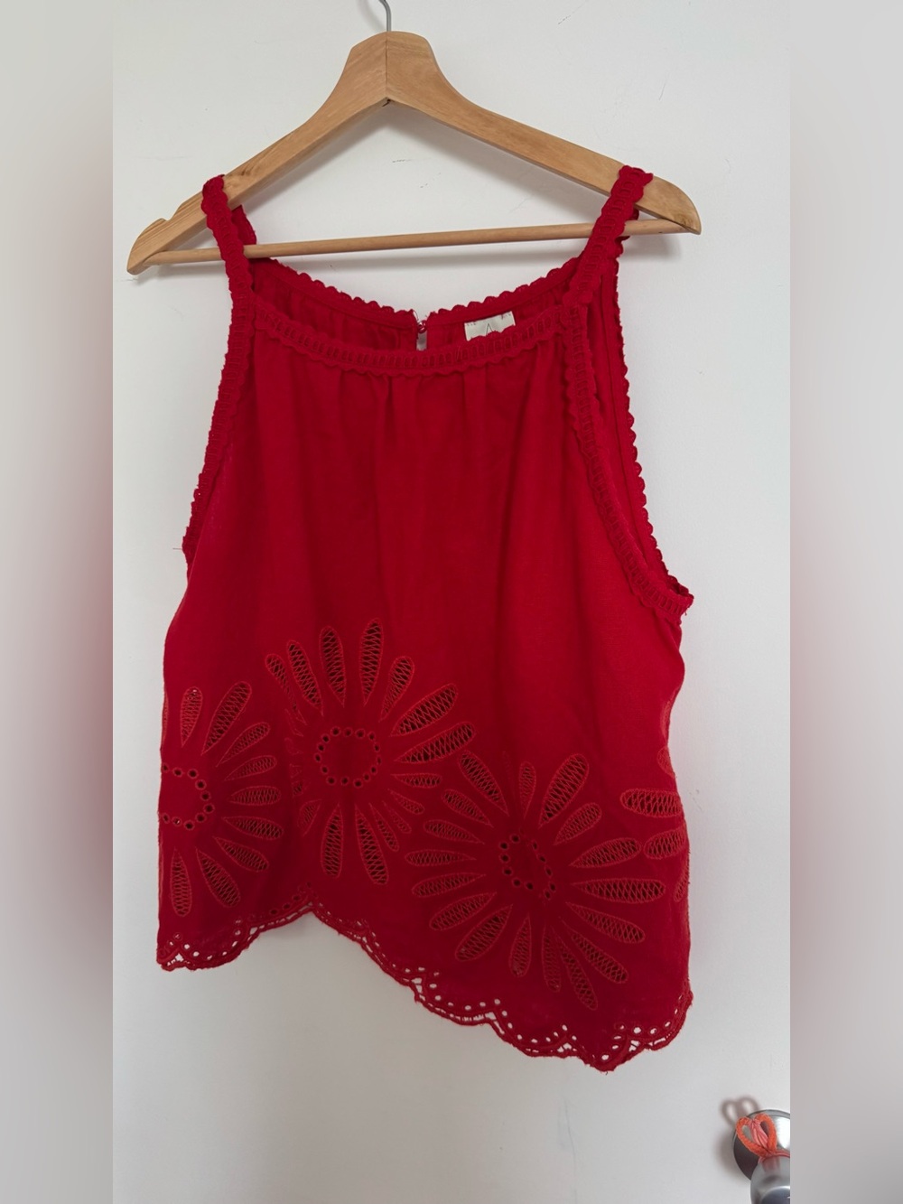 Joie Women's Red Eyelet Tank Top